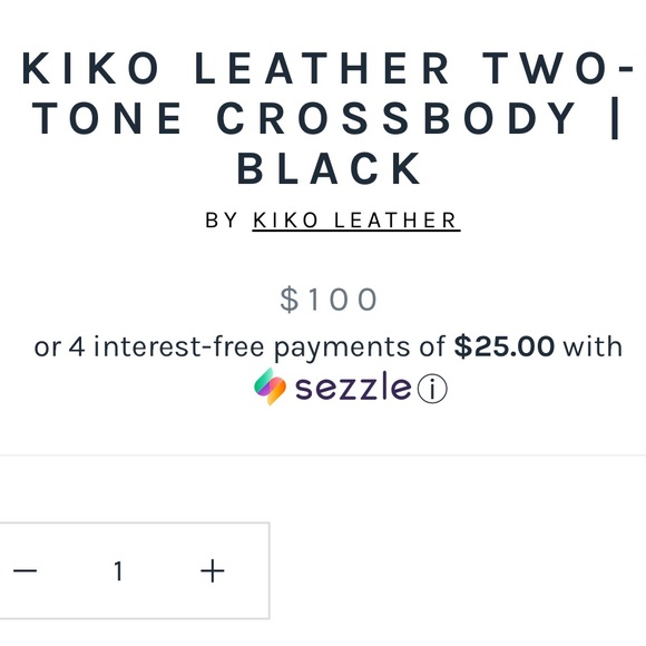 KIKO LEATHER TWO-TONE CROSSBODY | BLACK small wallet bag chain strap - Picture 14 of 16